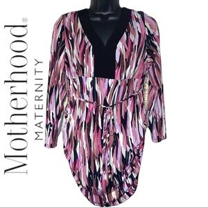 Motherhood Maternity Multicolour Abstract Print Blouse Size M